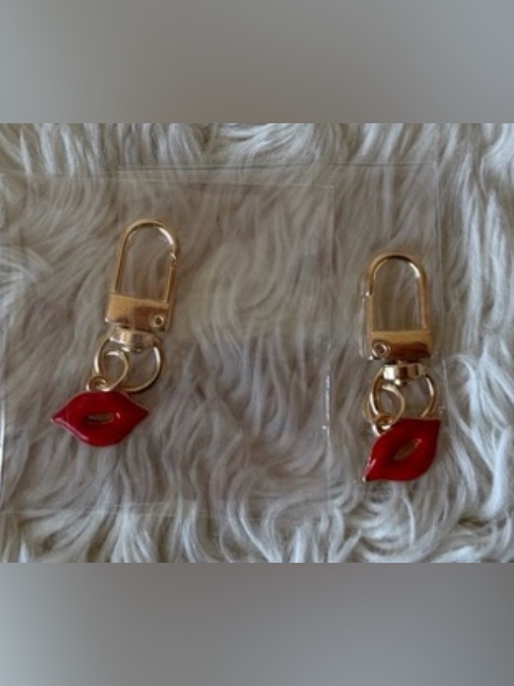 2” Red Lip keychain